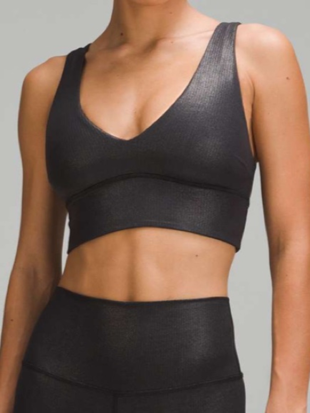 Lululemon Align Ribbed V-Neck Bra (Shine)